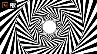 Spiral Optical Illusion in Illustrator [upl. by Nocam67]