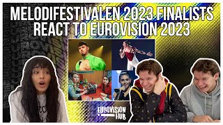 Melodifestivalen 2023 Finalists React to Eurovision 2023 [upl. by Townsend701]