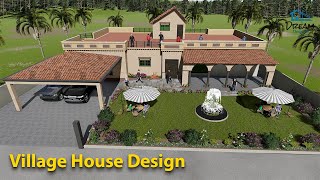 Single Story House Design  Village House Design  60x32 House Plan [upl. by Iohk]