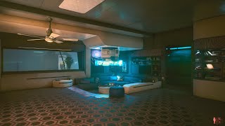 Relaxing Ambience  V’s Megabuilding H10 Apartment pt 1  Night City  Cyberpunk 2077 HD [upl. by Vaclava]