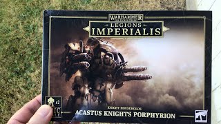 Legions Imperialis Acastus Knights Porphyrion Unboxing [upl. by Nyved]