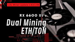 Dual Mining ETHTON on my RX 6600 XT [upl. by Sellma]