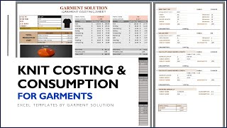 Knit Fabric Costing and Consumption Calculation Excel Template Tutorial [upl. by Cleti]