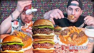 MUKBANG EATING  PIZZAðŸ•Cheese BurgerðŸ”ghormeh sabzi [upl. by Vilberg248]