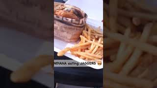 Jaggers Burger Filipina eating for the first time [upl. by Nnylyahs]