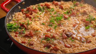 Arroz Carreteiro de Charque  Da terra para a panela [upl. by Nnylsia]