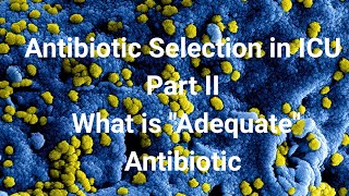 Antibiotic selection in ICU Part II What is quotAdequatequot antibiotic [upl. by Greenes]