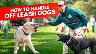 What to do when off leash dog approaches your dog  Dog Training [upl. by Almeta]