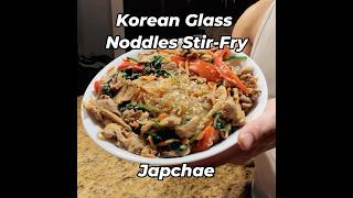 Korean Glass Noodles Stirfry Japchae  japchae glassnoodles stirfry cooking lunch dinner [upl. by Schaeffer]