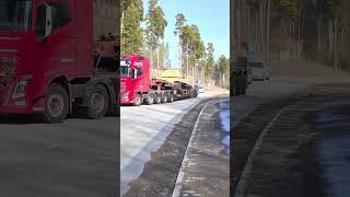 Volvo FH16 transporting Porsche Turret King Tiger Tank ww2 tank history [upl. by Michaud]