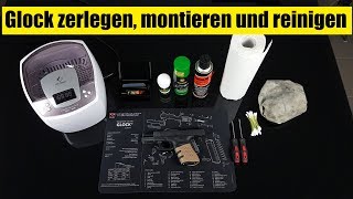 Glock zerlegen montieren und reinigen [upl. by Akenahc]