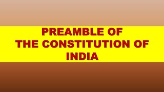 BEd Notes PREAMBLE OF THE CONSTITUTION OF INDIA [upl. by Gwenny]