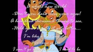 a whole new world aladdin lyrics [upl. by Schatz150]