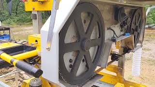 Tensioning the Saw Blade on a Frontier OS27 Sawmill [upl. by Siva129]