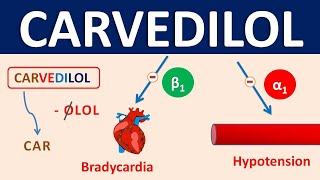 Carvedilol  Mechanism precautions side effects amp uses [upl. by Battista]