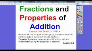 Fractions and Properties of Addition  Section 79 [upl. by Aneehsar]