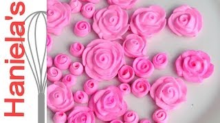 How To Make Mini Royal Icing Roses [upl. by Tse856]