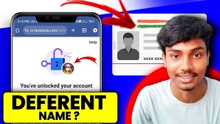 Facebook and Aadhaar names are different  Unlock Facebook Account [upl. by Castorina]