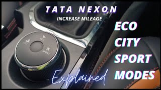 Tata Nexon Petrol Eco City Sport Mode Mileage  Mileage of Nexon  Increase mileage [upl. by Aire]