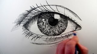 How To Draw A Realistic Eye Narrated Step by Step [upl. by Nelak]