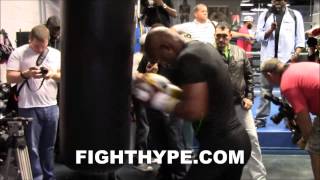 BERNARD HOPKINS FULL MEDIA DAY WORKOUT AHEAD OF HOPKINS VS KOVALEV HD [upl. by Nylrehc]