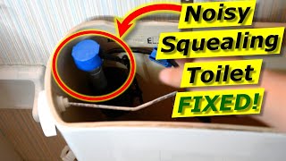 Best FIX Noisy Squealing Toilet EVER Fill Valve Sounds [upl. by Odradlig]