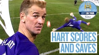 Joe Hart Scores and Saves Penalty v Roma [upl. by Neladgam]