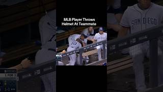 MLB Player Throws Helmet At Teammate sports baseball mlb homerun mlb [upl. by Aidroc]