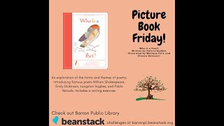 Picture Book Friday with Miss Patricia  Who Is a Poet [upl. by Nehpets]