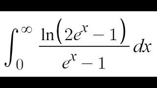 Feynman Integration Example 111  Integral of ln2ex1ex1 from 0 to infinity [upl. by Nitaf]