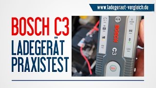 BOSCH C3 Ladegerät Test und Vorstellung am Auto  12V Autobatterie laden kurz erklärt [upl. by Einttirb]