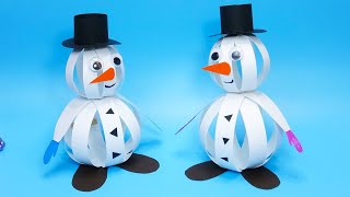 How to make paper snowman DIY christmas [upl. by Adnuhsal354]