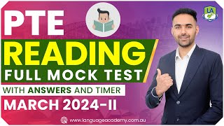 PTE Reading Full Mock Test with Answers  March 2024II  Language academy PTE NAATI IELTS Experts [upl. by Mylor]