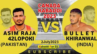 Asim Raja VS Bullet Khiranwal Big Kabaddi Figth In Canada Kabaddi Cup 2023 ¦ Kabaddi Fan 55 [upl. by Aphra]