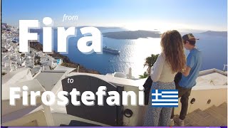 Fira to Firostefani Walking tour in Santorini Island [upl. by Asertal905]