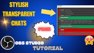 How To Add Transparent Live Chat on OBS Studio Free Tutorial🤩 no1trending [upl. by Suoiluj]