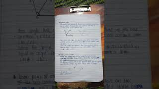 Class 9 ncert solutions notes Lines and angles with example [upl. by Michiko63]