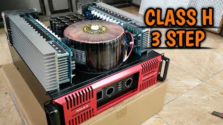 Perakitan amplifier class H 3 step daya tinggi dengan travo Toroidal  nandaaudio powerrakitan [upl. by Oiril267]