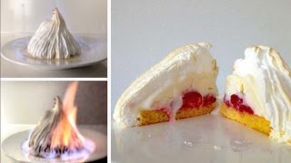 Flambe Bombe Alaska Dessert Recipe HOW TO COOK THAT Baked Alaska Recipe Ann Reardon [upl. by Flemming262]