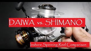 Daiwa vs Shimano Inshore spinning reel comparison [upl. by Atinra280]