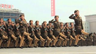 North Koreas Slow Motion Military  North Korea parade in Slow Motion [upl. by Angle]