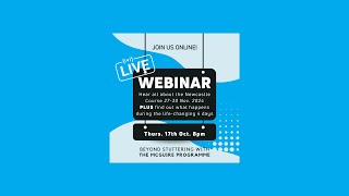 Beyond Stuttering Live Webinar Thursday October 17th at 8pm UK Time [upl. by Lynnelle254]