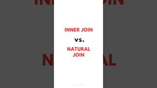 SQL INNER JOIN Vs NATURAL JOIN ✍️ [upl. by Ainecey]