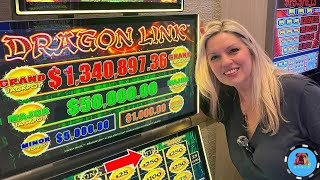 Major Jackpot Chasing on Million Dollar Dragon Link in Vegas [upl. by Lugar351]