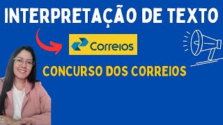 Interpretação de Texto  CespeCebraspe  Concurso dos Correios [upl. by Ennylcaj]