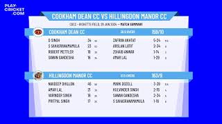 Cookham Dean CC 2nd XI v Hillingdon Manor CC 2nd XI Saturday [upl. by Laszlo]