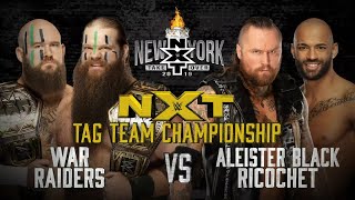 Ricochet amp Aleister Black face The War Raiders at TakeOver New York [upl. by Burty]