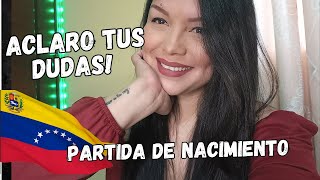 ⚠️TODO lo que NECESITAS saber para LEGALIZAR tu PARTIDA DE NACIMIENTO🇻🇪🚫 [upl. by Akenor]