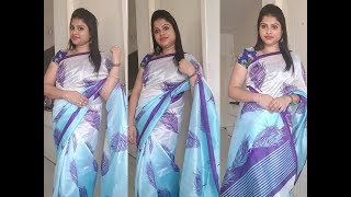 SINGLE PLEAT SAREE DRAPING WITH TRICKS TO HANDLE FOR BEGINNERS [upl. by Sairahcaz185]