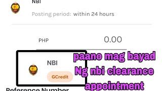 Paano magbayad Ng nbi clearance sa gcash for online appointment [upl. by Atiuqihs]